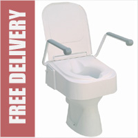 Raised Toilet Seat With Armrests